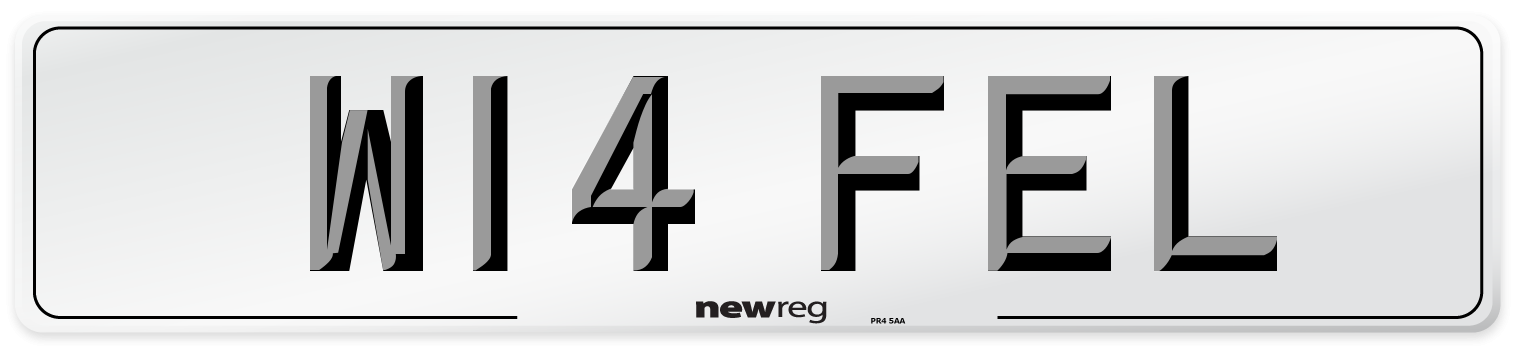W14 FEL Number Plate from New Reg